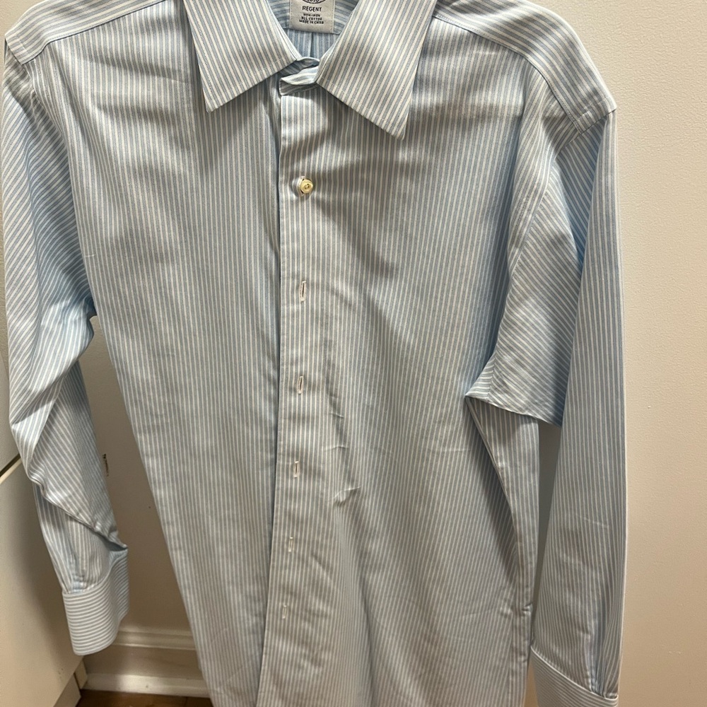 Brooks Brothers Light Blue Striped Dress Shirt